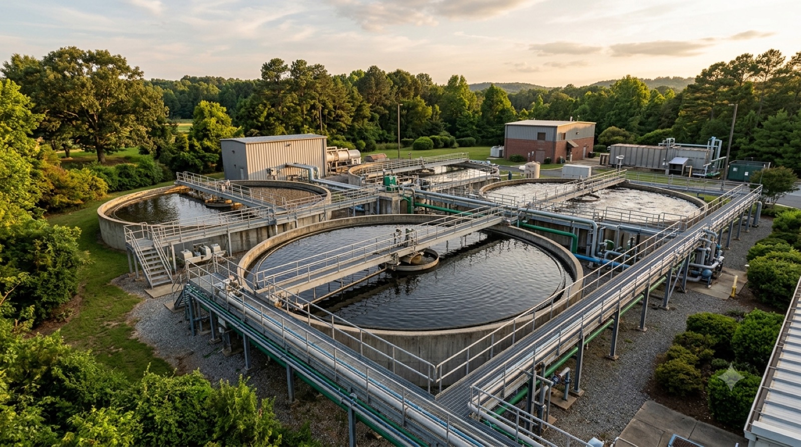 Compact industrial wastewater treatment plant