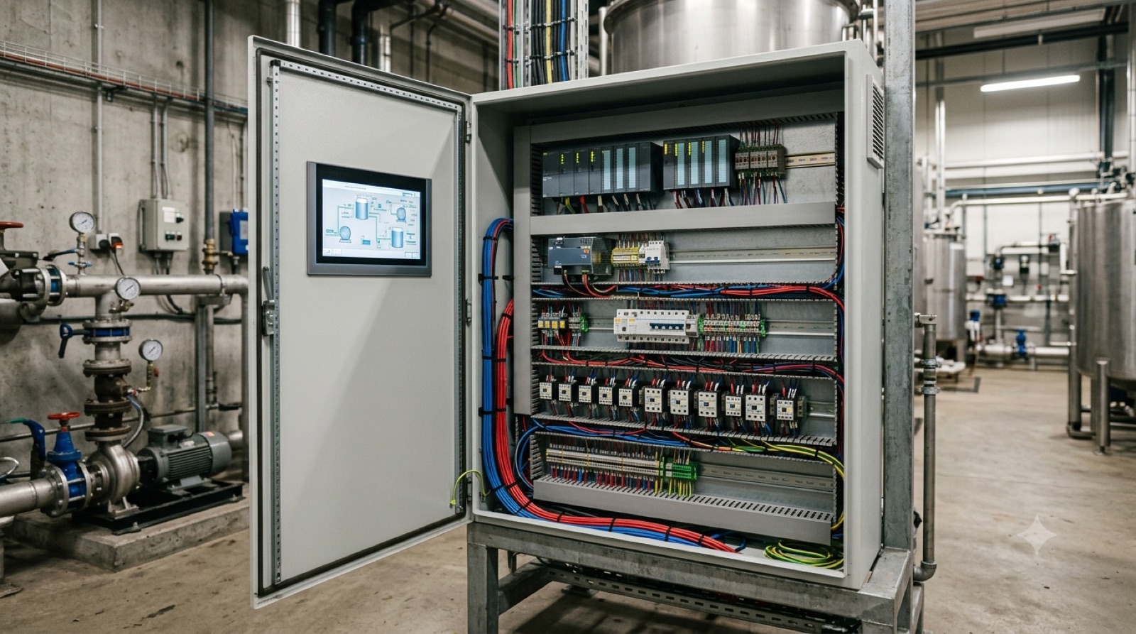 PLC control cabinet for water treatment