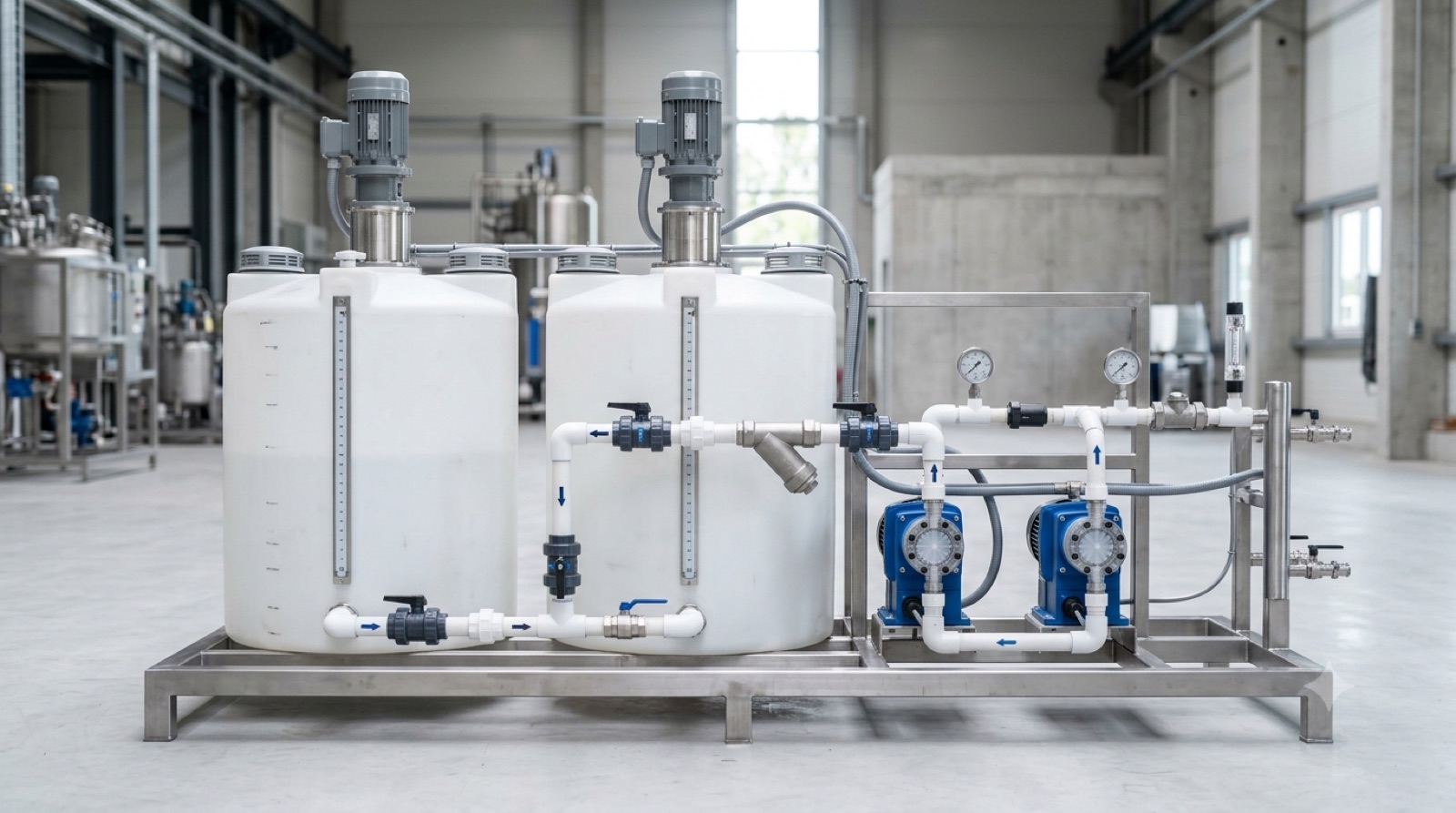 Dosing systems and PP tanks